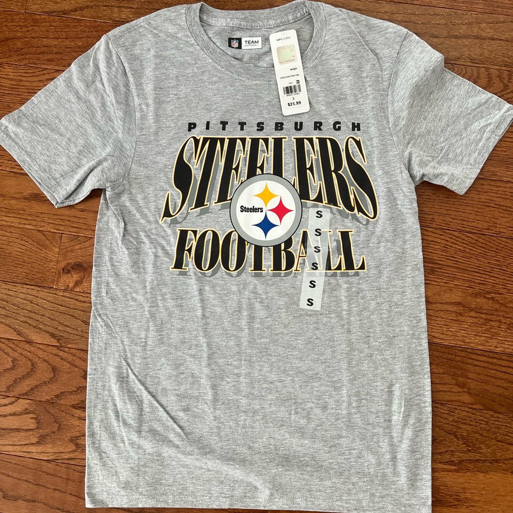Team Apparel Gray Pittsburgh Steelers T-Shirt